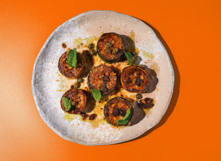 爐烤櫛瓜烏魚子沙拉（320元）