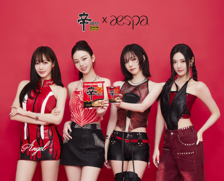 aespa擔綱辛拉麵首次全球品牌大使