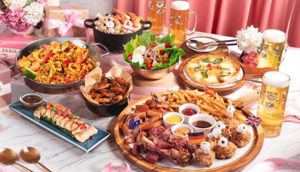 金色三麥母親節套餐集結多道人氣分享料理，以豐盛澎湃的一桌好菜，陪伴家人與媽媽共度溫馨歡聚時光。（圖片提供：金色三麥）。