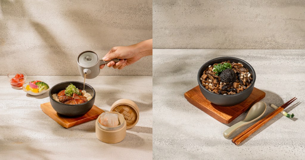 茶香不只入杯，更融入一飯一食；現沖茶湯淋上熱騰騰的主餐，展現「三麥茶樓」以茶入饌的創意。（圖片提供：三麥茶樓 SUNMAI CHA）